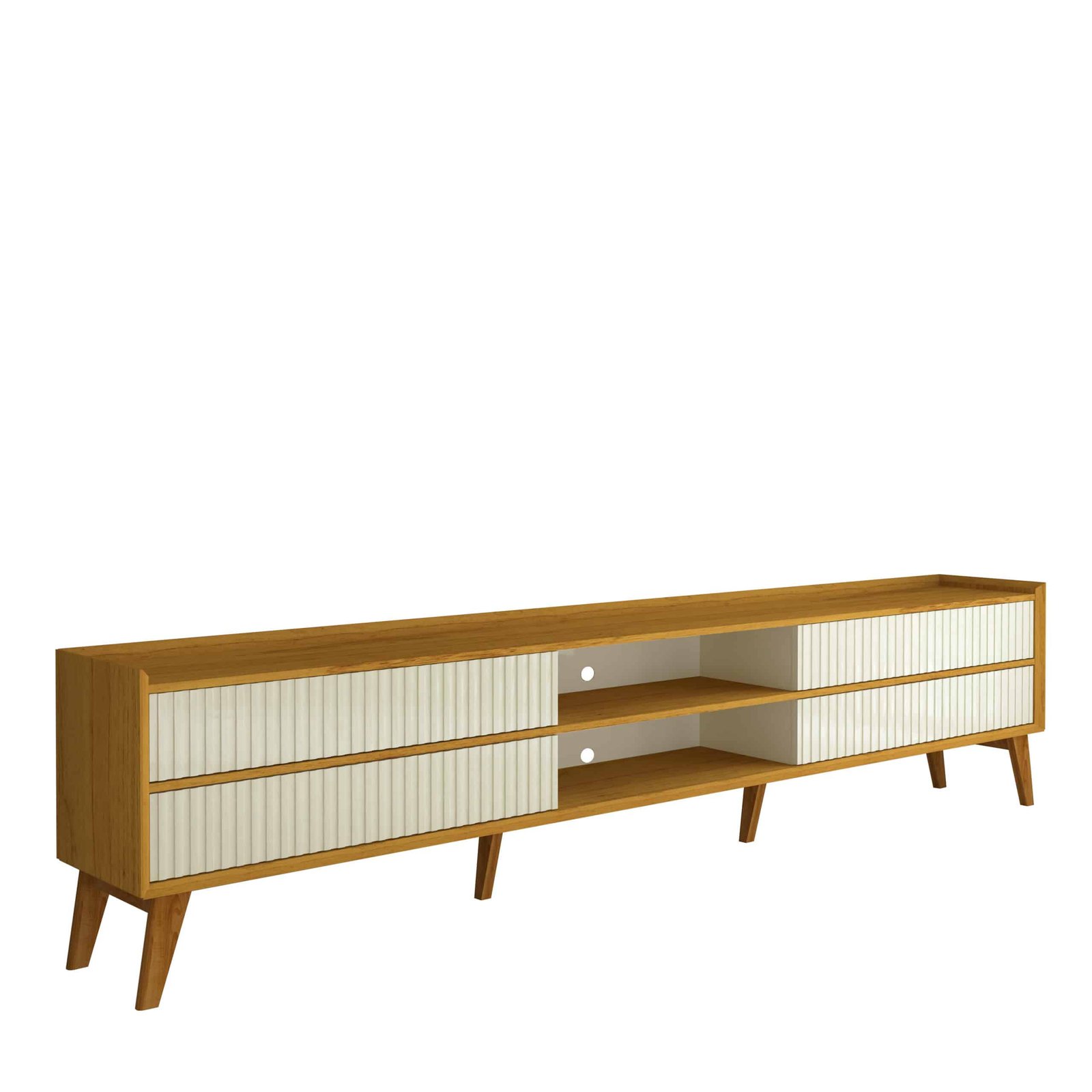 Rack ate 85" Magnifico Naturale/Off White - GELIUS - Imagem 8