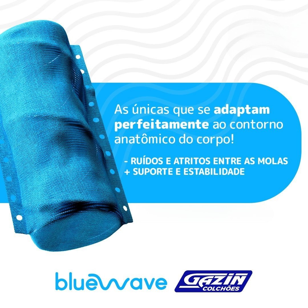 Colchão Casal Texas 29 cm D28 Molas Ensacadas + Base Simples Corino Preto – GAZIN + BIOSTAR - Imagem 5