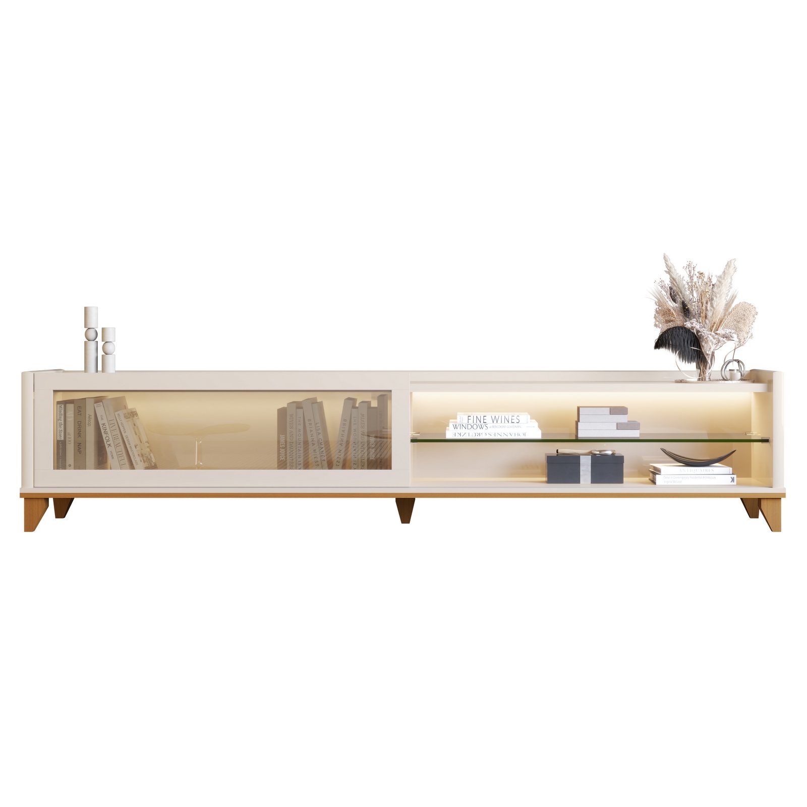 Rack até 75" Vellaro 1.8 Off White - EDN MÓVEIS - Imagem 10