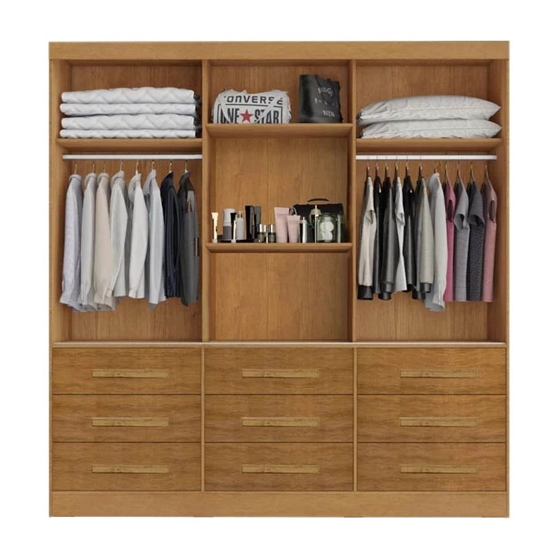 Guarda-Roupa 3 Portas(Sem Pés)Athenas 1,80 m Nature – BIANCHI - Imagem 4