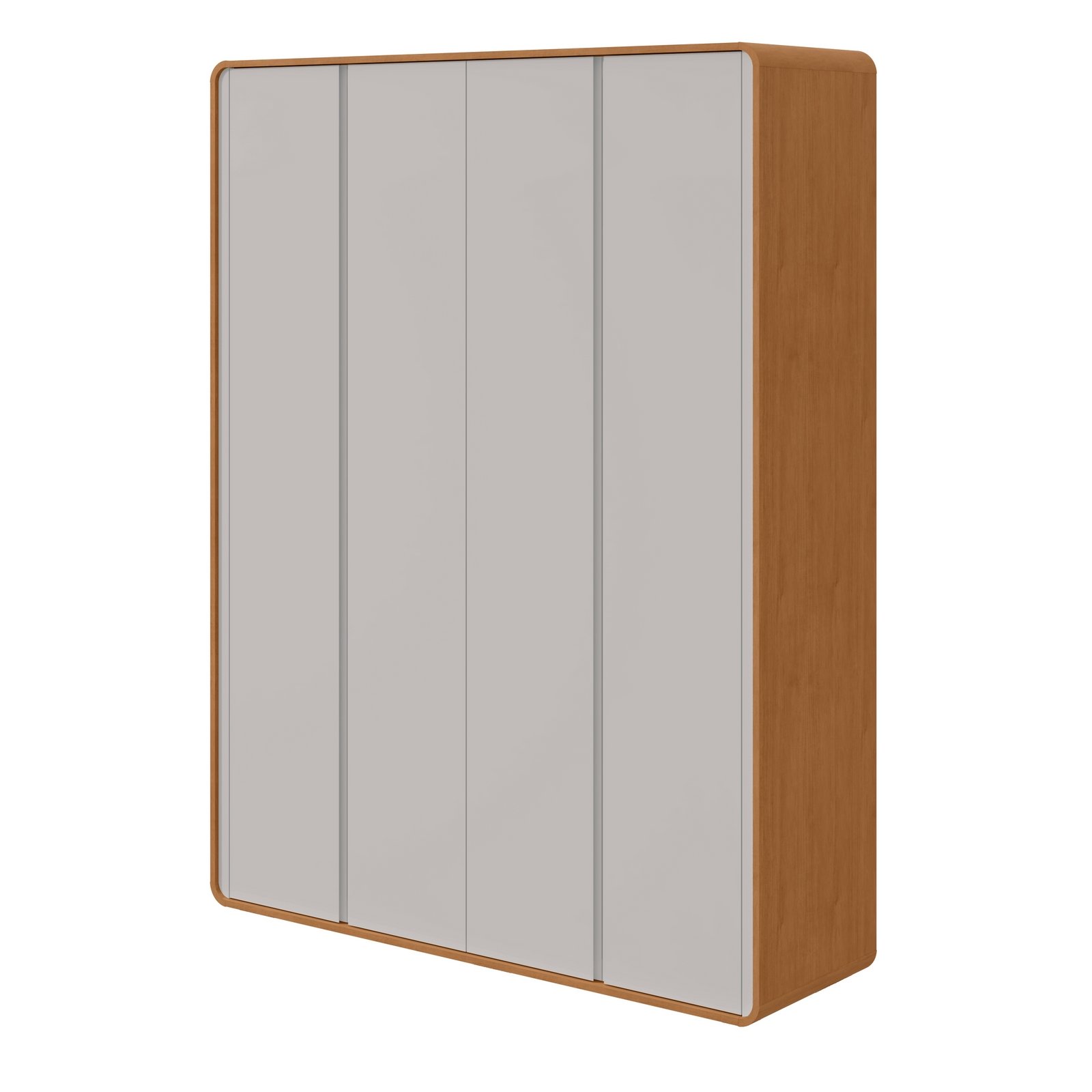 Guarda-Roupa 4 Portas Loop 1,84 m Amêndoa Clean/Off White - LOPAS - Imagem 6