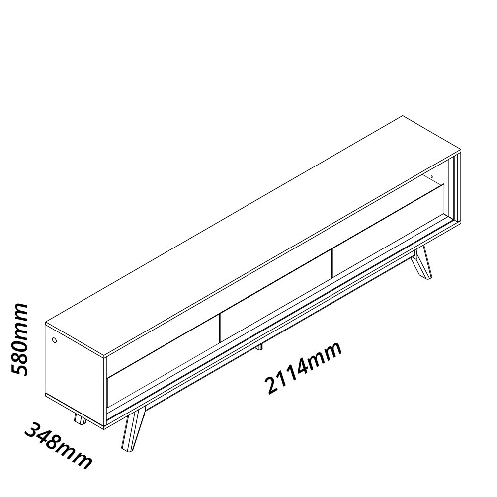 Rack até 75″ Requinte 212 Off White/Azul – GELIUS - Imagem 4