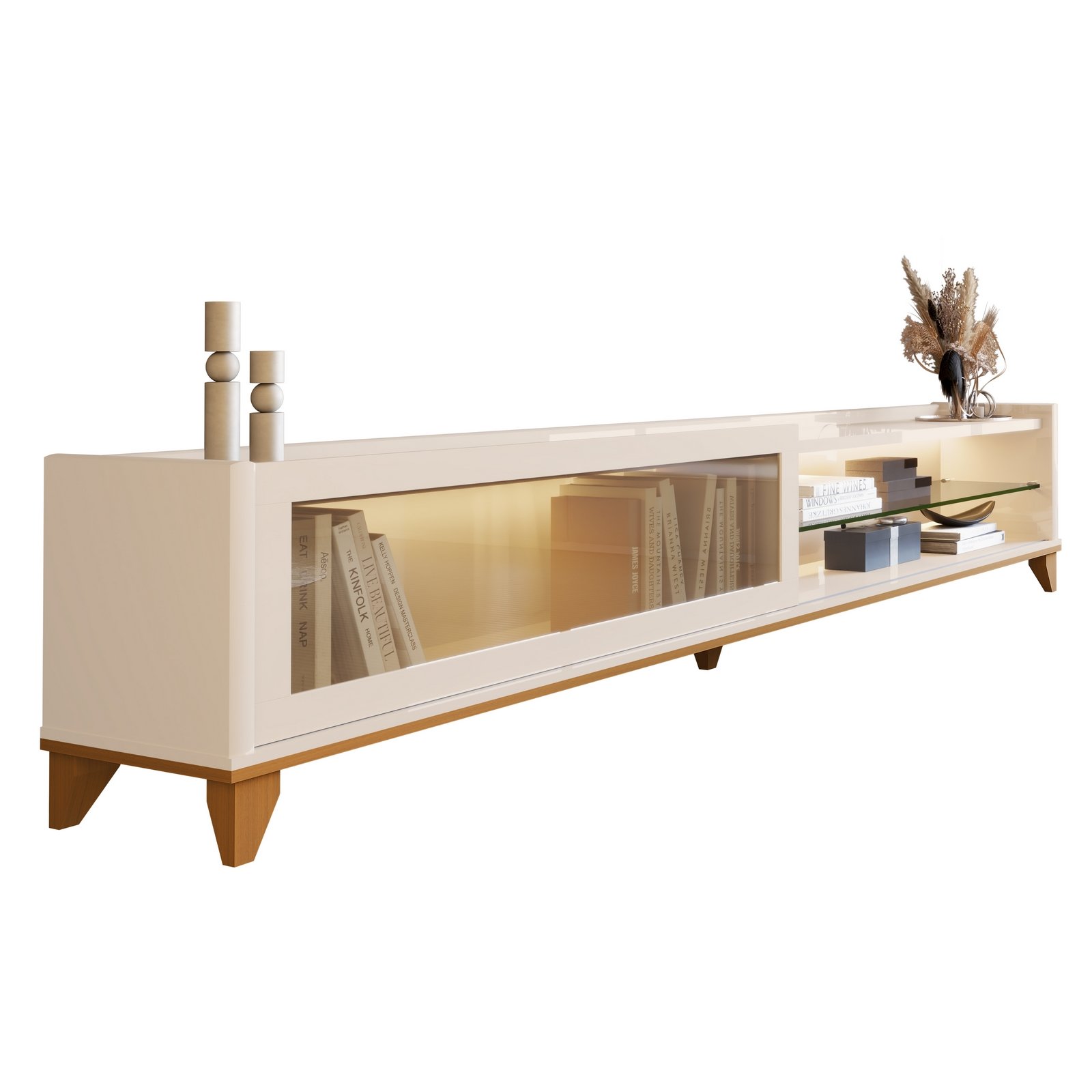 Rack até 75" Vellaro 1.8 Off White - EDN MÓVEIS - Imagem 8