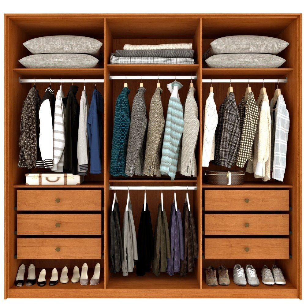 Guarda-Roupa 6 Portas Super/Master 2,01 m Cinamomo/Off White - TCIL - Imagem 2
