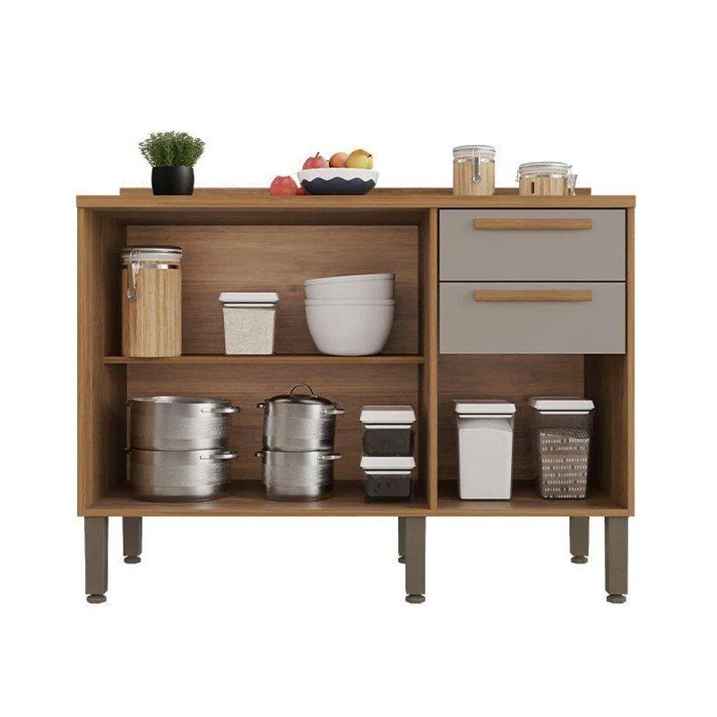 Balcão de Cozinha 1,20m Flórida Cinamomo/Off - Sallêto - Imagem 2