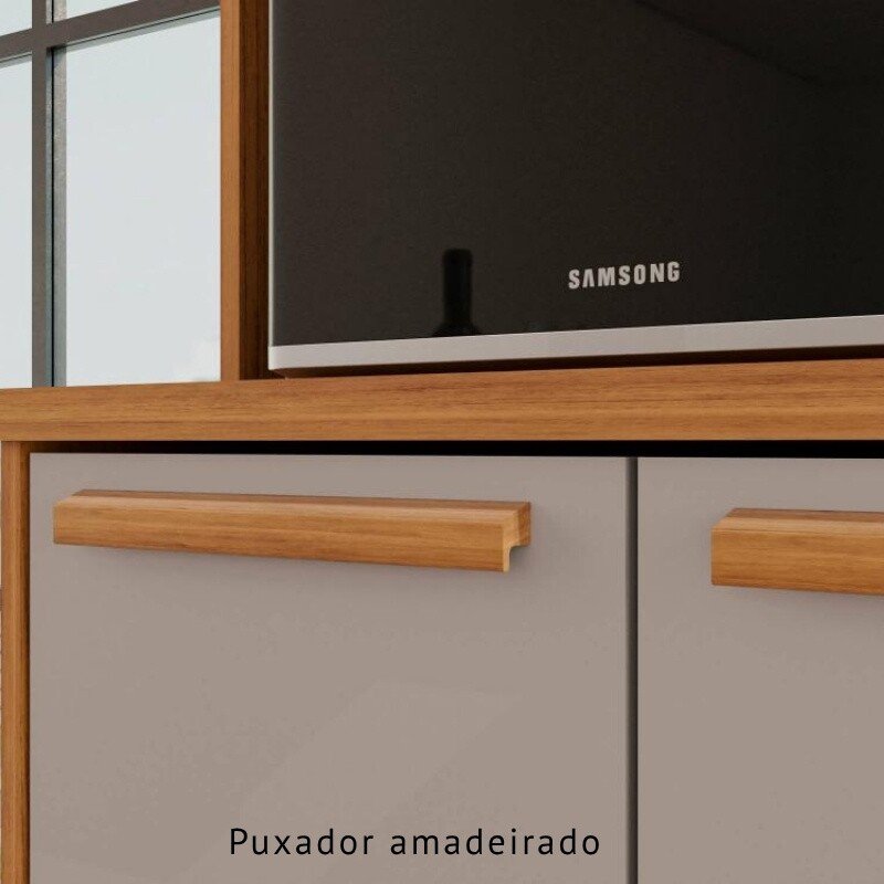 Balcão de Cozinha 1,20m Flórida Cinamomo/Off - Sallêto - Imagem 6