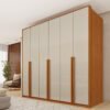Guarda-Roupa 6 Portas Super/Master 2,01 m Cinamomo/Off White - TCIL