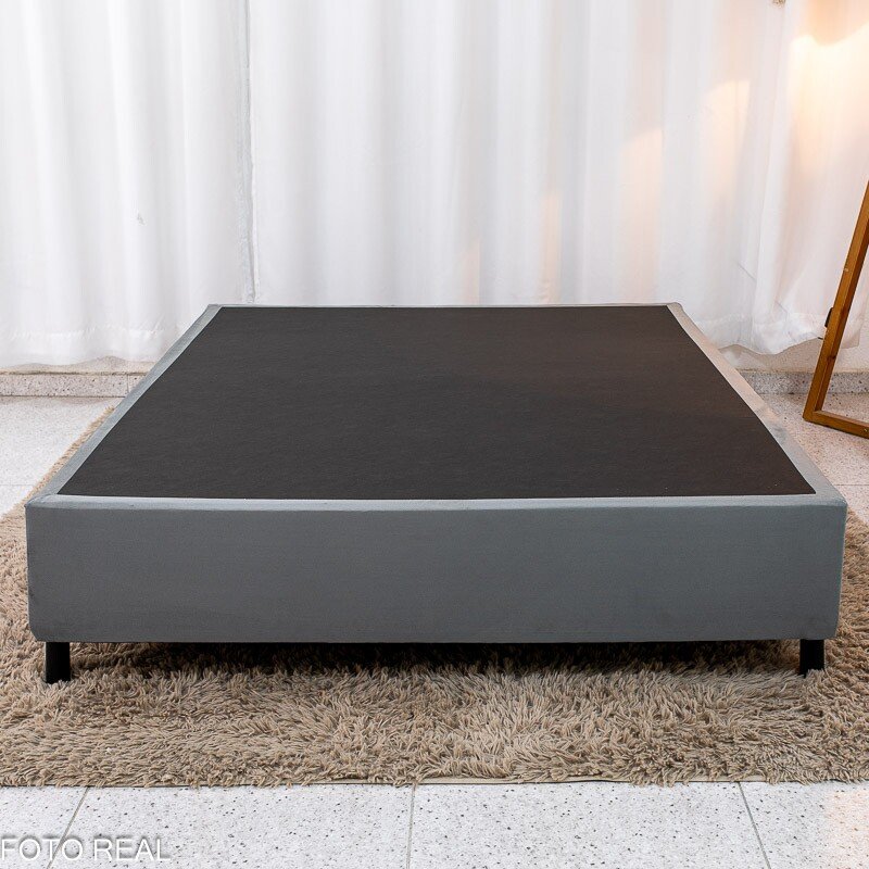 Base Box Casal Sued Cinza 138x188x37 cm - Ortobel - Imagem 2