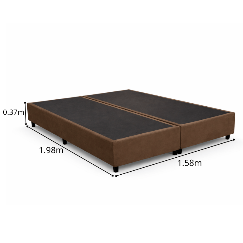 Base Box Queen Sued Marrom 158x198x37 cm - Ortobel - Imagem 3
