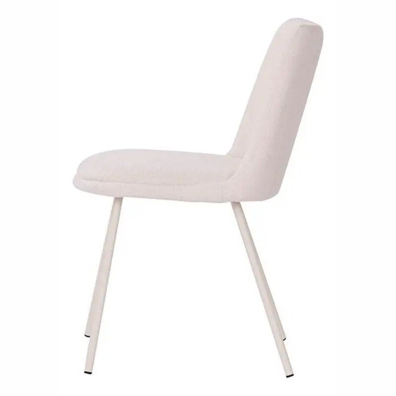 Cadeira Selene Bouclé Off White Base Areia - Rivatti - Imagem 3
