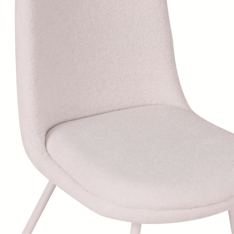 Cadeira Selene Bouclé Off White Base Areia - Rivatti - Imagem 5