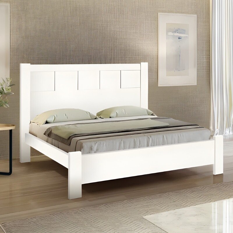 Cama Casal Primícia Branco 1,53m 100% MDF - D Doro