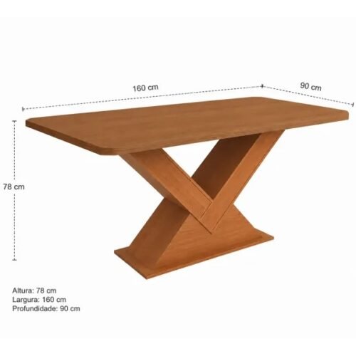 Alternative view of Mesa Amora BA35 160 (S/Vidro) Canela – KAPPESBERG