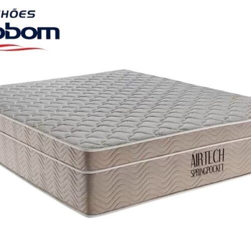 Colchão Casal Molas Ensacadas Airtech Springpocket Ortobom 138x188x25 cm | Suporta até 240kg