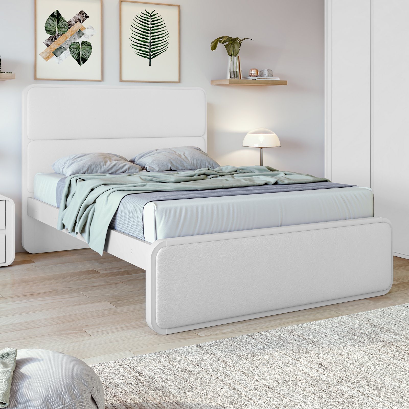 Cama Casal Loop Branco - LOPAS