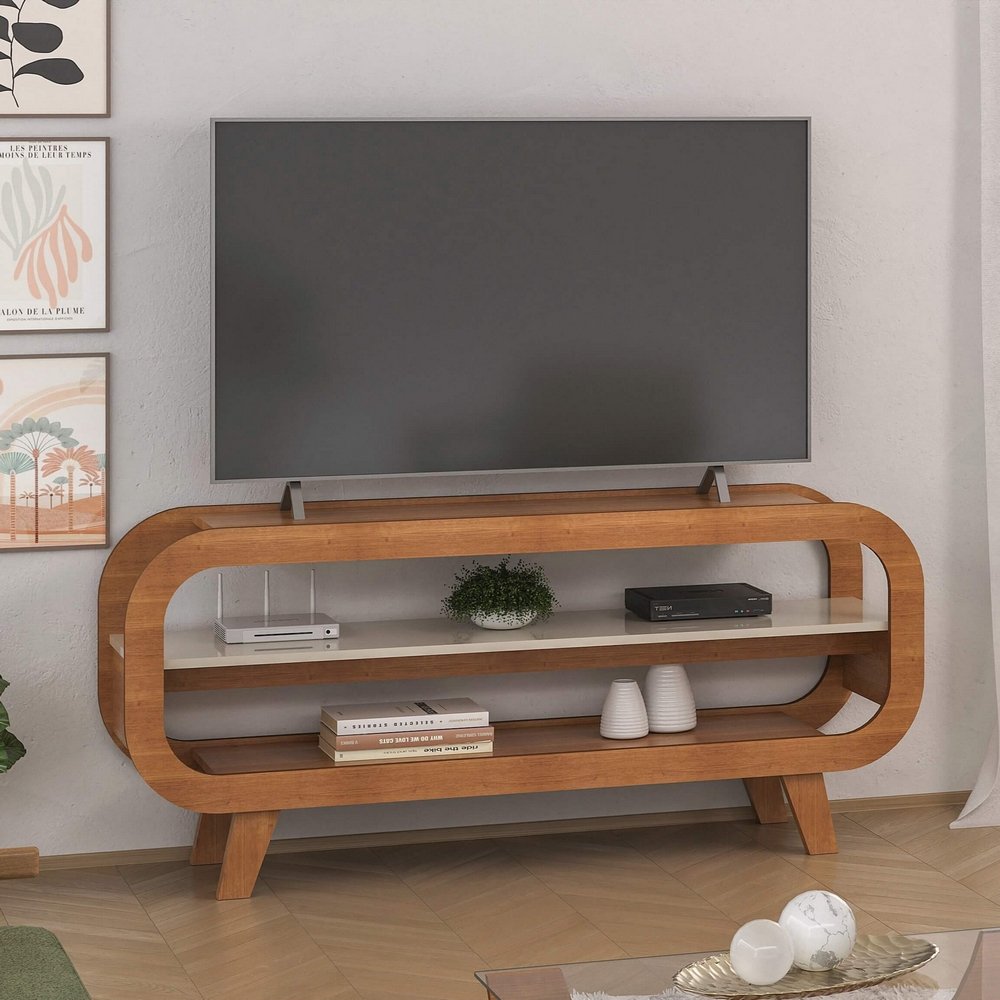 Rack até 60" Théo Cinamomo/Off White - ARTELY - Imagem 3