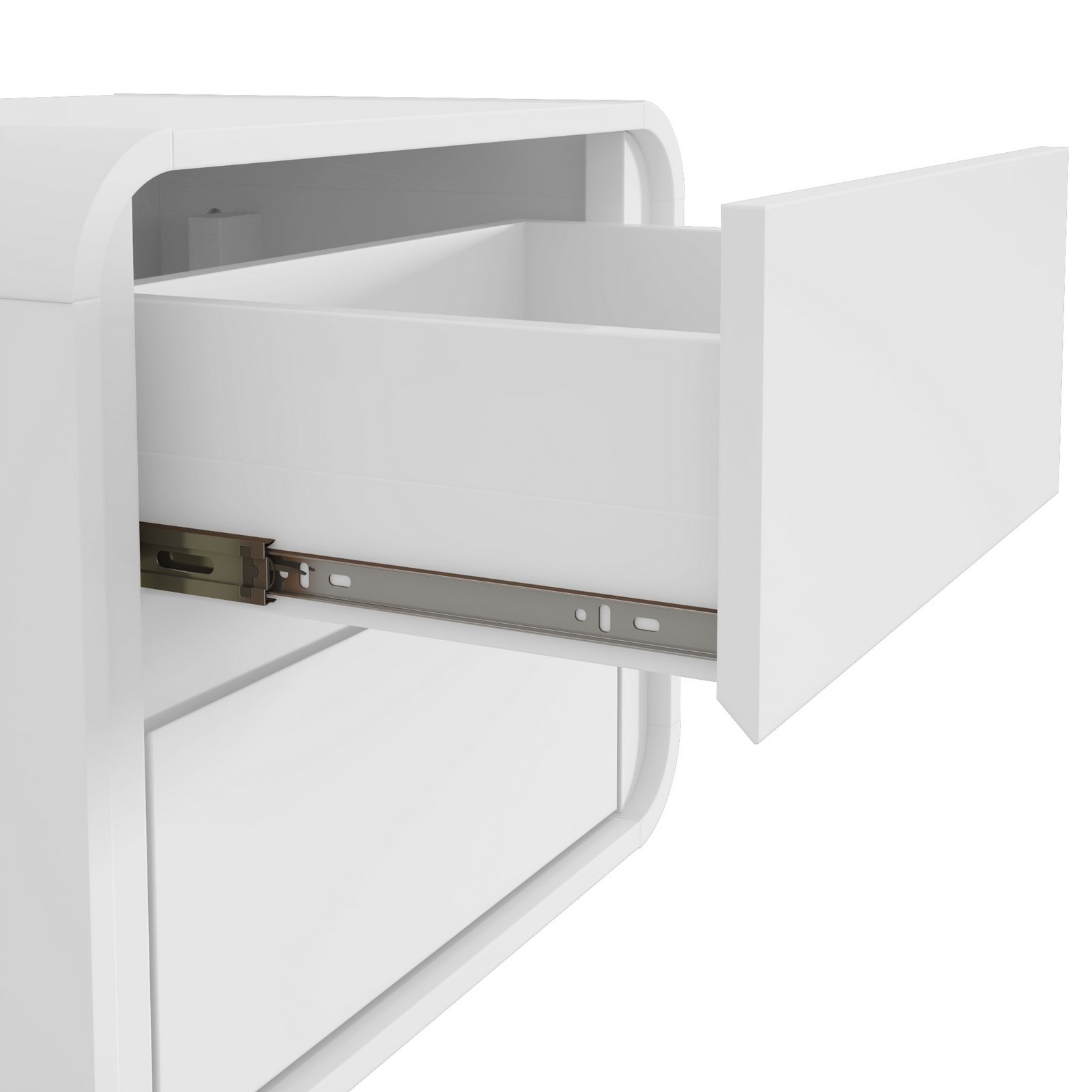 Mesa de Cabeceira Loop Branco - LOPAS - Imagem 5