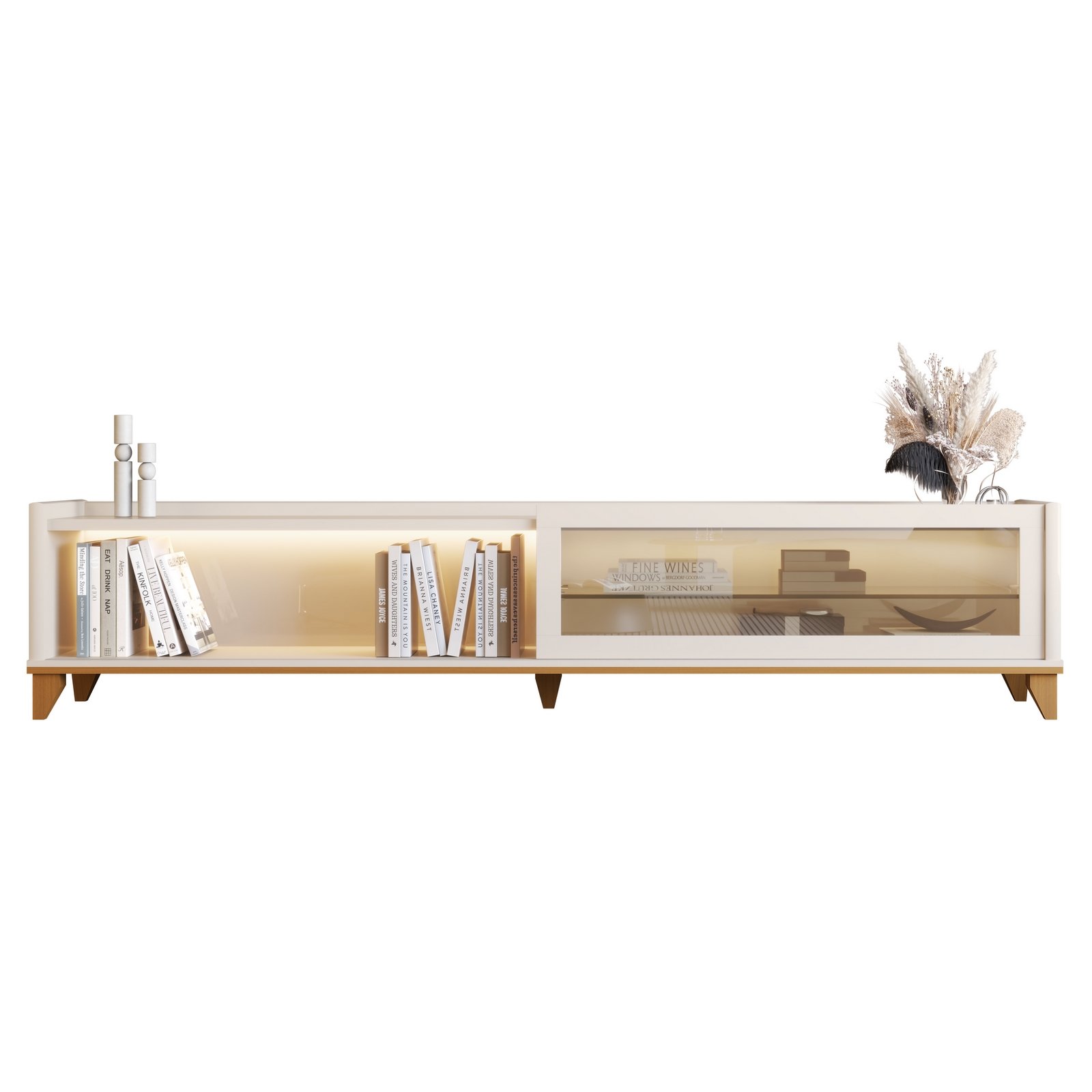 Rack até 75" Vellaro 1.8 Off White - EDN MÓVEIS - Imagem 9