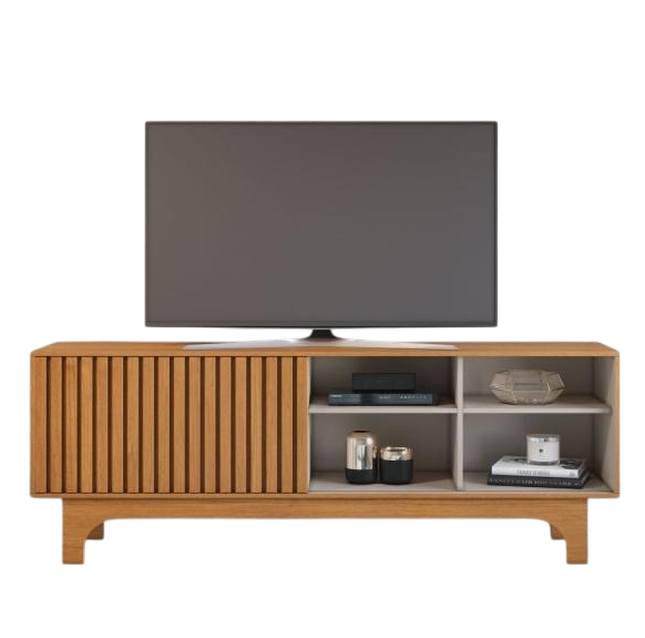 Rack ate 70" Sereno Cinamomo/Off White - JCM MOVELARIA - Imagem 3