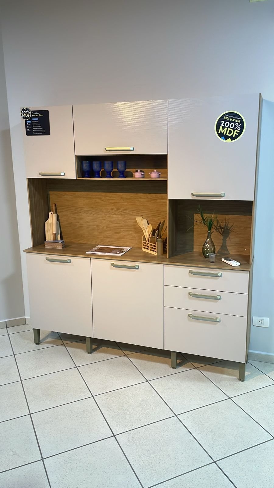 Kit Cozinha Ferrara Plus 1,80 m Freijó/Soft - KIT'S PARANÁ - Imagem 2