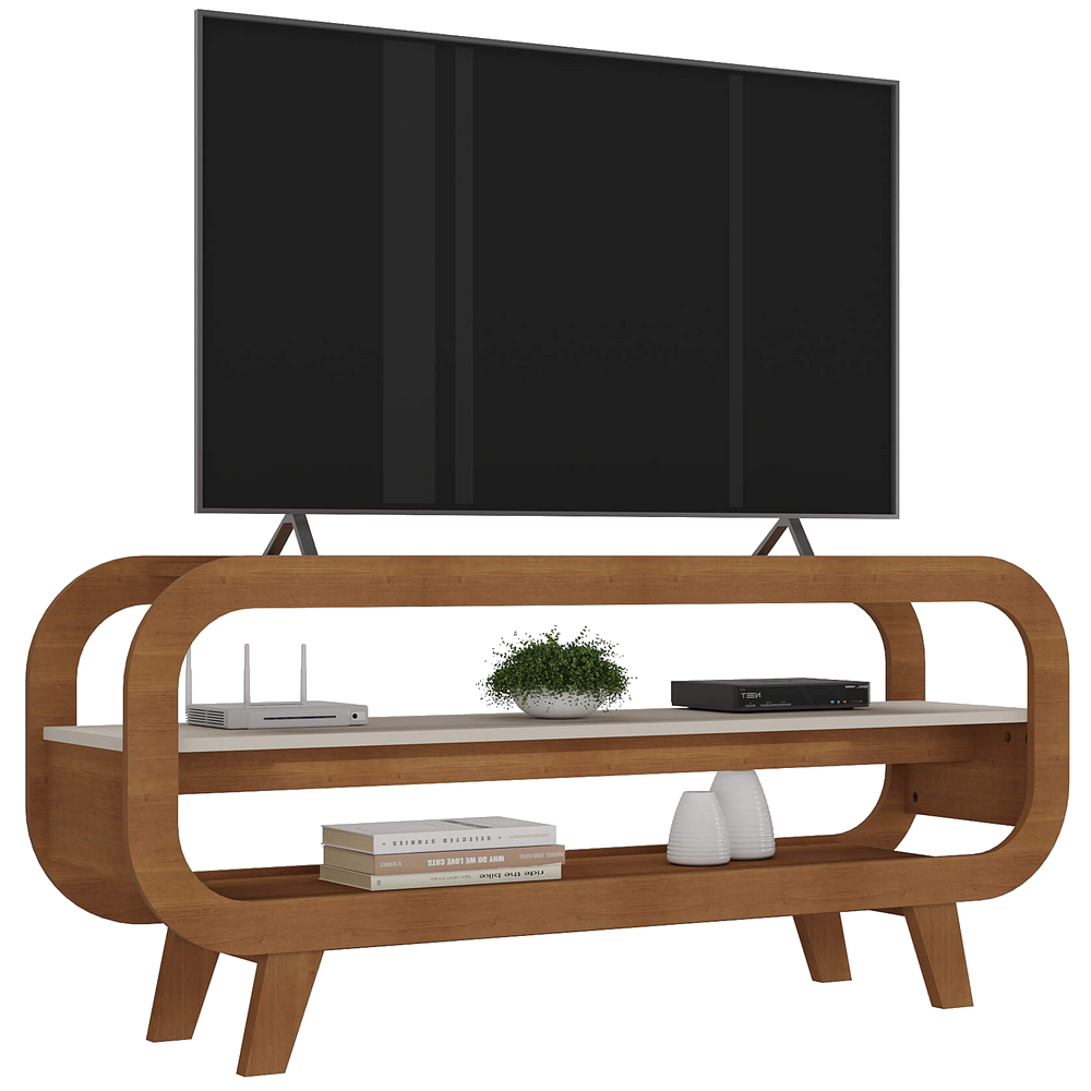 Rack até 60" Théo Cinamomo/Off White - ARTELY - Imagem 4
