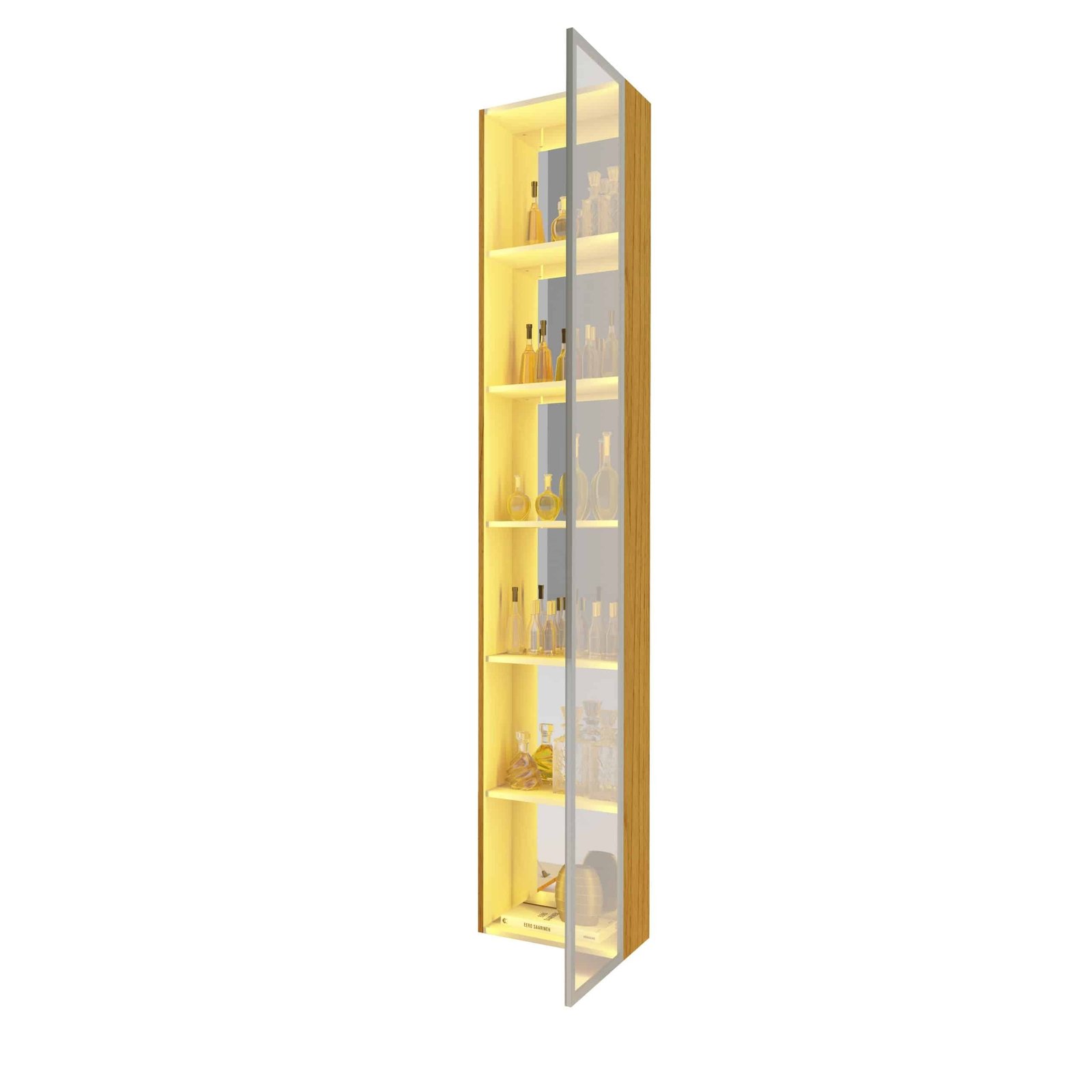 Painel até 85″ Nobre 230 Naturale + Rack Nobre 210 (Pés de Vidro) Off White/Naturale com Duas Torres Naturale – GELIUS (ESPECIAL) - Imagem 3