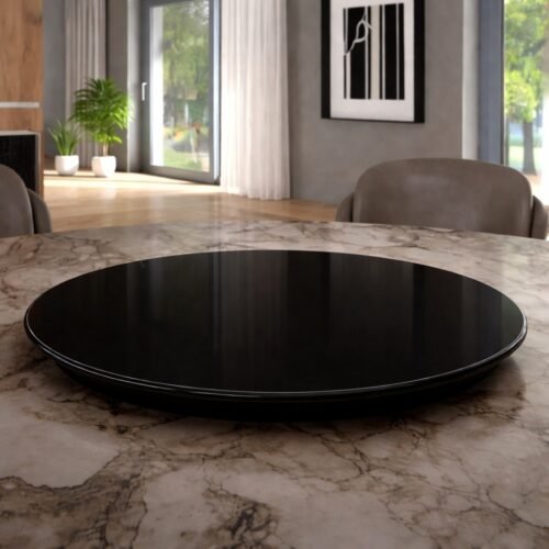 Alternative view of Prato Giratório 45 cm Preto – DELINE DECOR