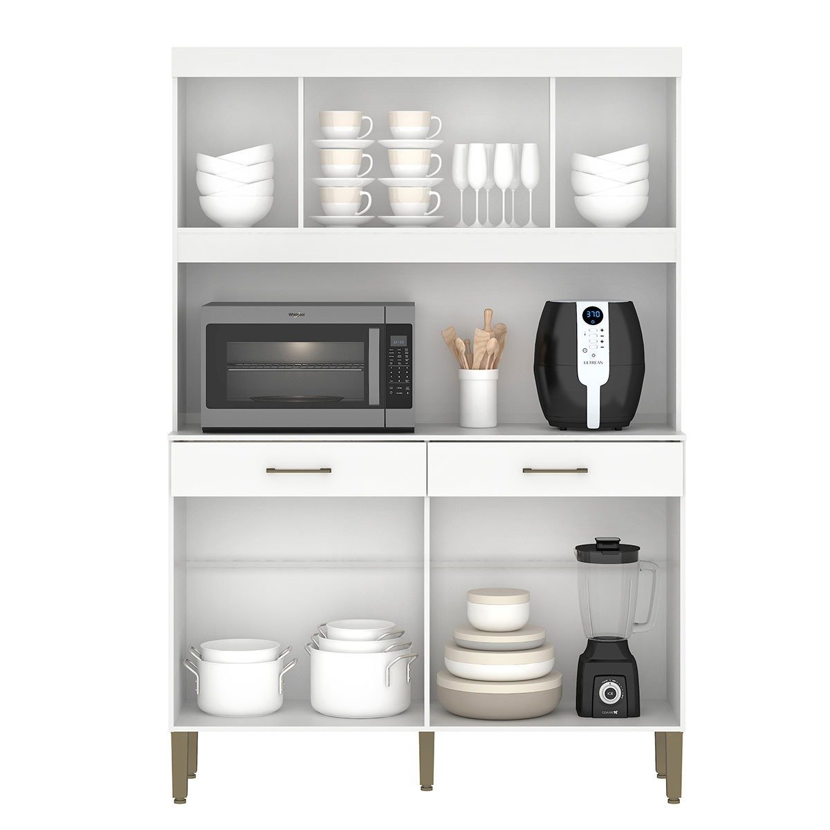 Kit Cozinha Laura K120 1,20 m Branco - FELLICCI - Imagem 2