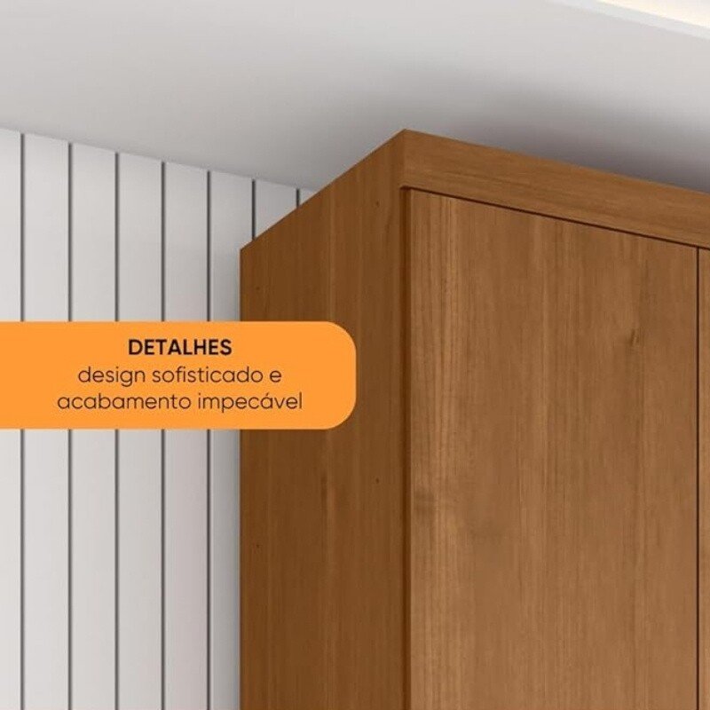 Guarda-roupa Casal 2,68m Alvorada Nature 6 Portas 6 Gavetas 100% MDF - Bianchi - Imagem 5