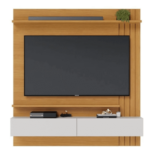Alternative view of Painel Suspenso 1,50m Juriti Naturale/Off White Matte para TV até 70" - Colibri