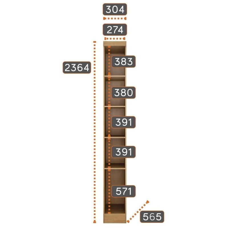 Módulo 0,29m Cantoneira Rizon 304 Cumaru - Novo Horizonte - Imagem 2