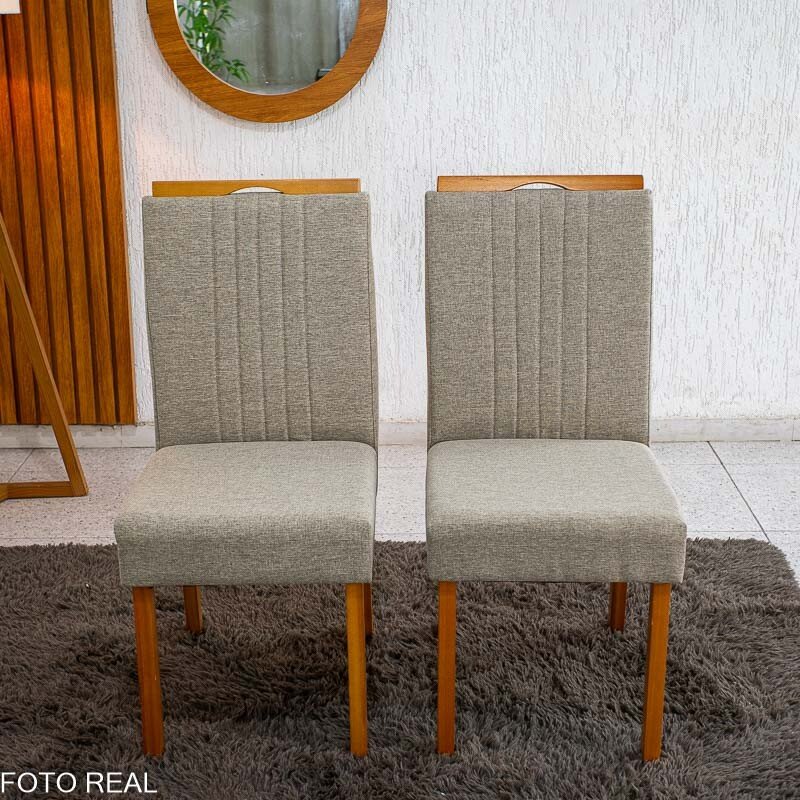 Mesa de Jantar Bali 90x90 Vidro Off Base Madeira + 4 Cadeiras Atlanta Linho Bege Cru Minas Plac - Entregue Montada - Imagem 11