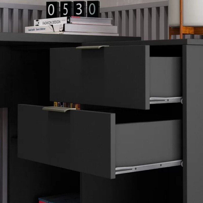 Mesa Office NT 2060 Preto Notável - 2 Opções de Montagem - Imagem 6