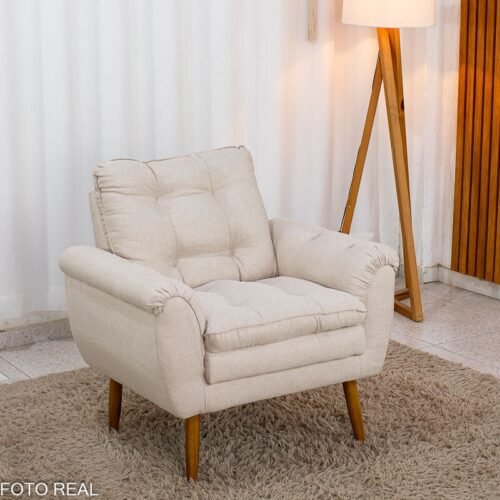 Poltrona MX Xangai Linho Bege 488