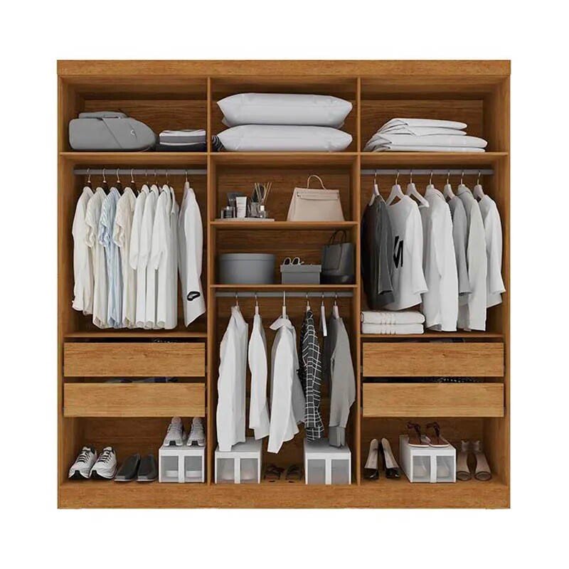 Guarda-roupa Casal 2,20m Coliseu Cinamomo/Off 6 Portas 4 Gavetas - Sallêto - Imagem 2