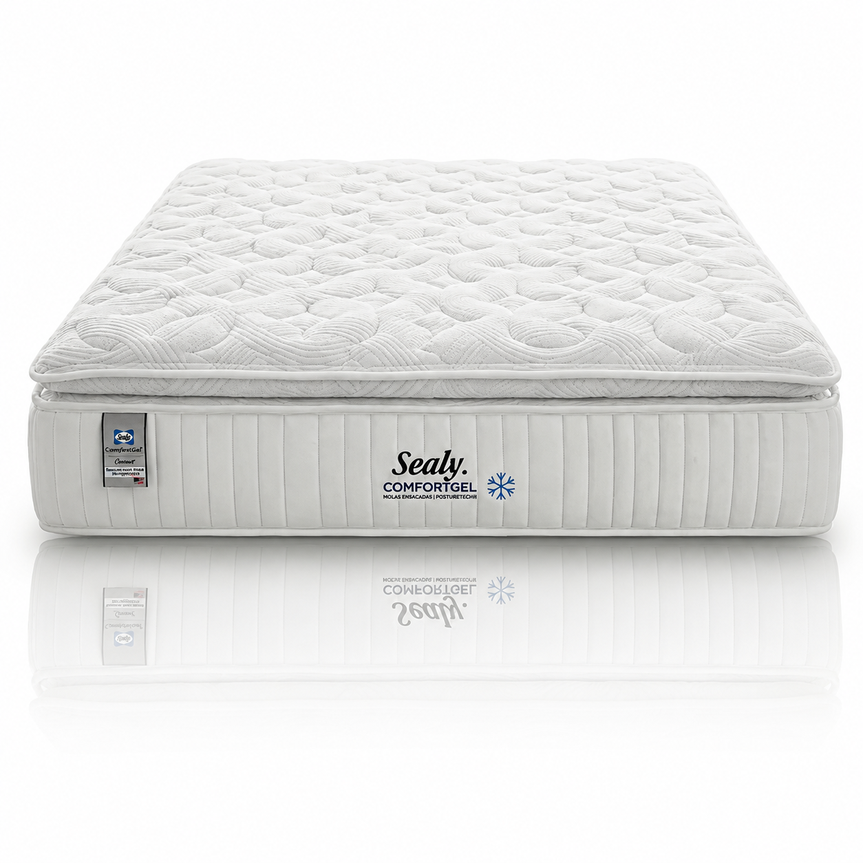 COMFORT GEL SEALY KING - MOLAS ENSACADAS - PILLOW EM ESPUMA COM INFUSÃO DE GEL