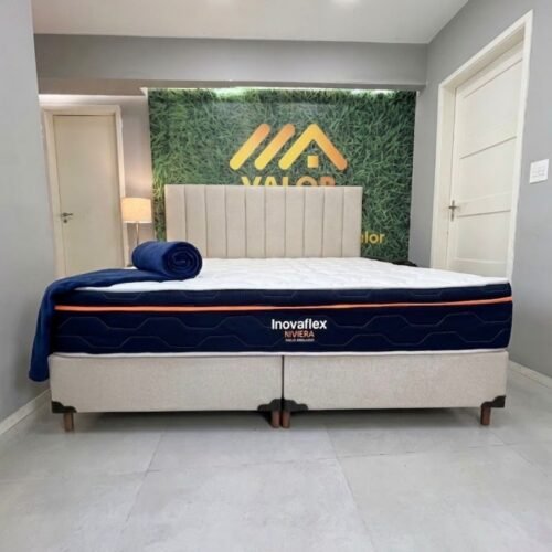 CONJUNTO KING RIVIERA MOLAS ENSACADAS + BASE FIXA - D33 SEM EPS - INOVAFLEX