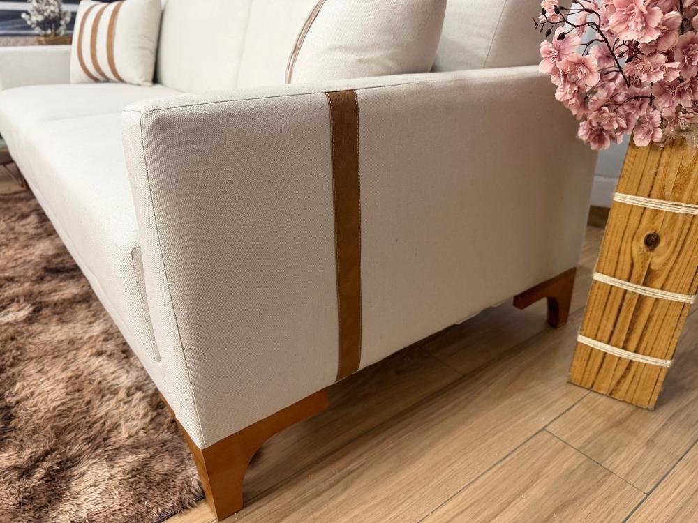 Sofa Cama Luizi 2.09m - Bege Linhoc - Imagem 4