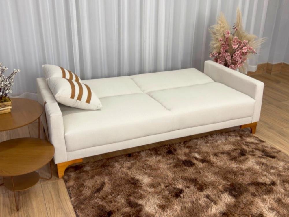 Sofa Cama Luizi 2.09m - Bege Linhoc - Imagem 3