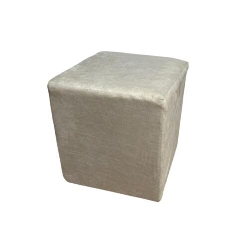 Puff Quadrado - Bege Suede