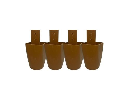 Kit com 4 Pés Plástico Jl Móveis - Cinamomo