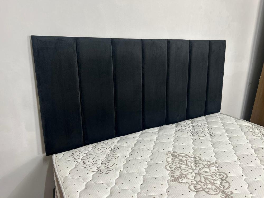 Cabeceira Clean Casal - Preto Veludo