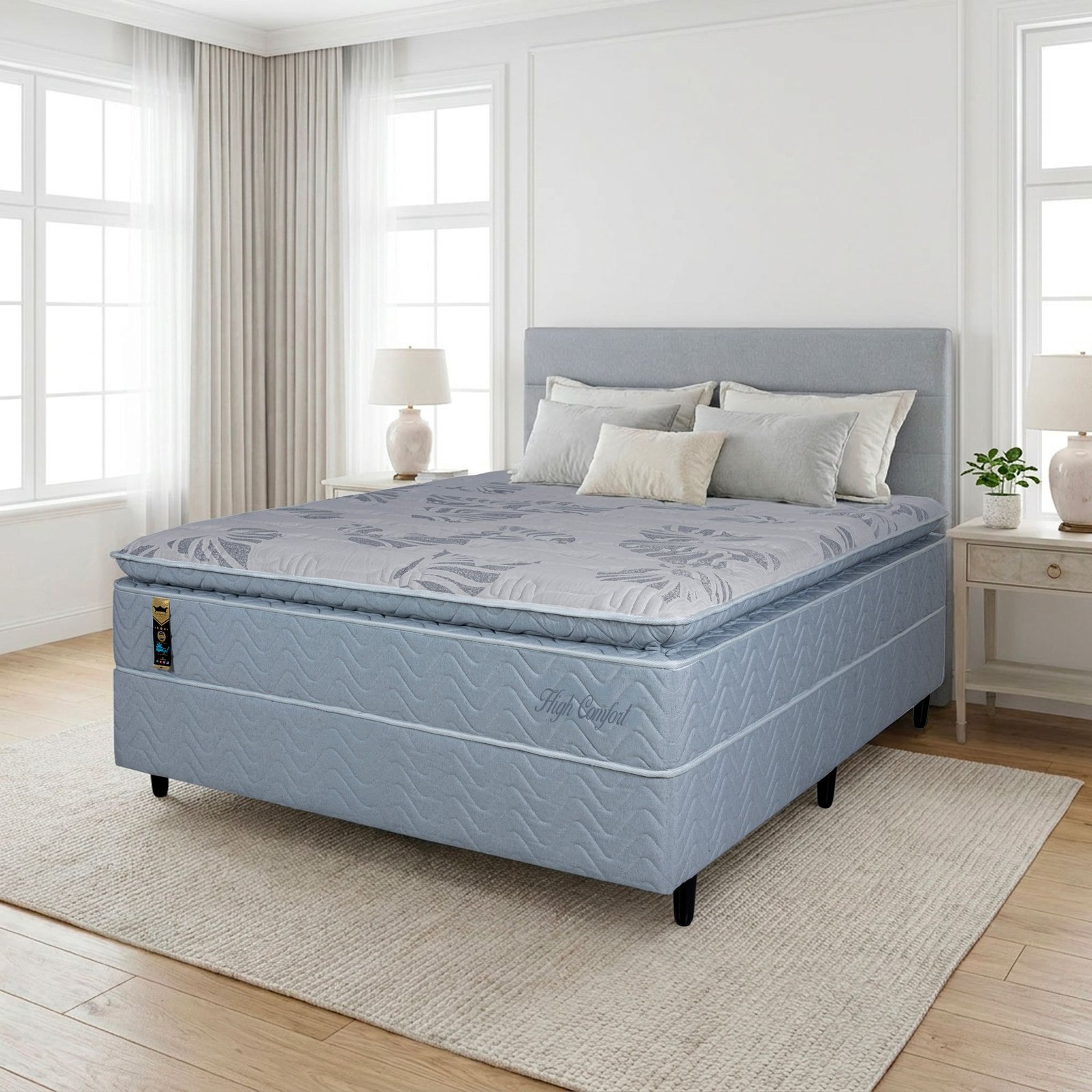 Colchão High Comfort Molas Ensacadas Queen - 158x198x34