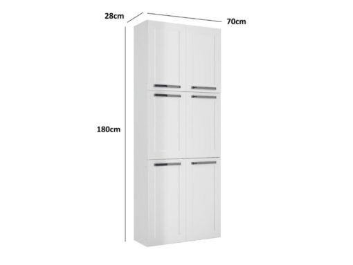 Paneleiro 6 portas Florença Aço - Branco - Imagem 2