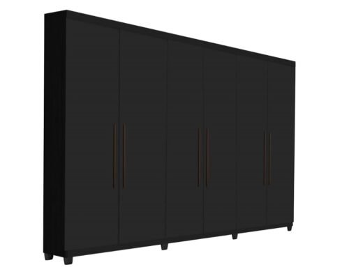Guarda-Roupa Porto Bello Plus 6 portas - Preto
