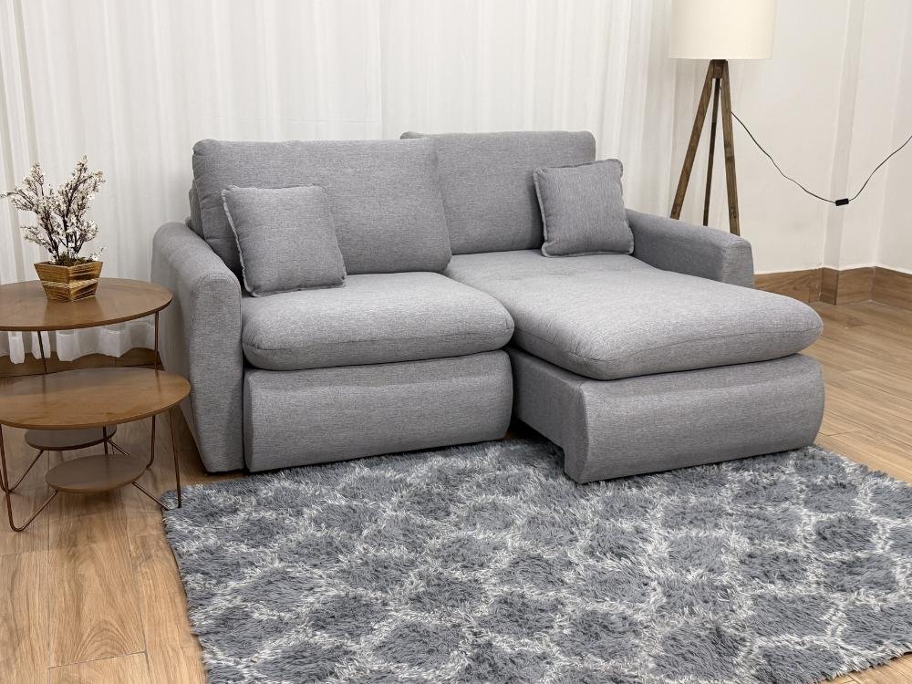Sofá Cama Retrátil Reclinável Amaranto 2.30m Mod.100 - Cinza Linho - Imagem 4