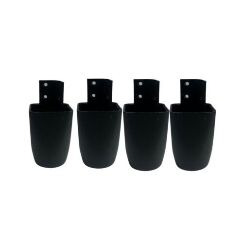Kit com 4 Pés Plástico Jl Móveis - Preto