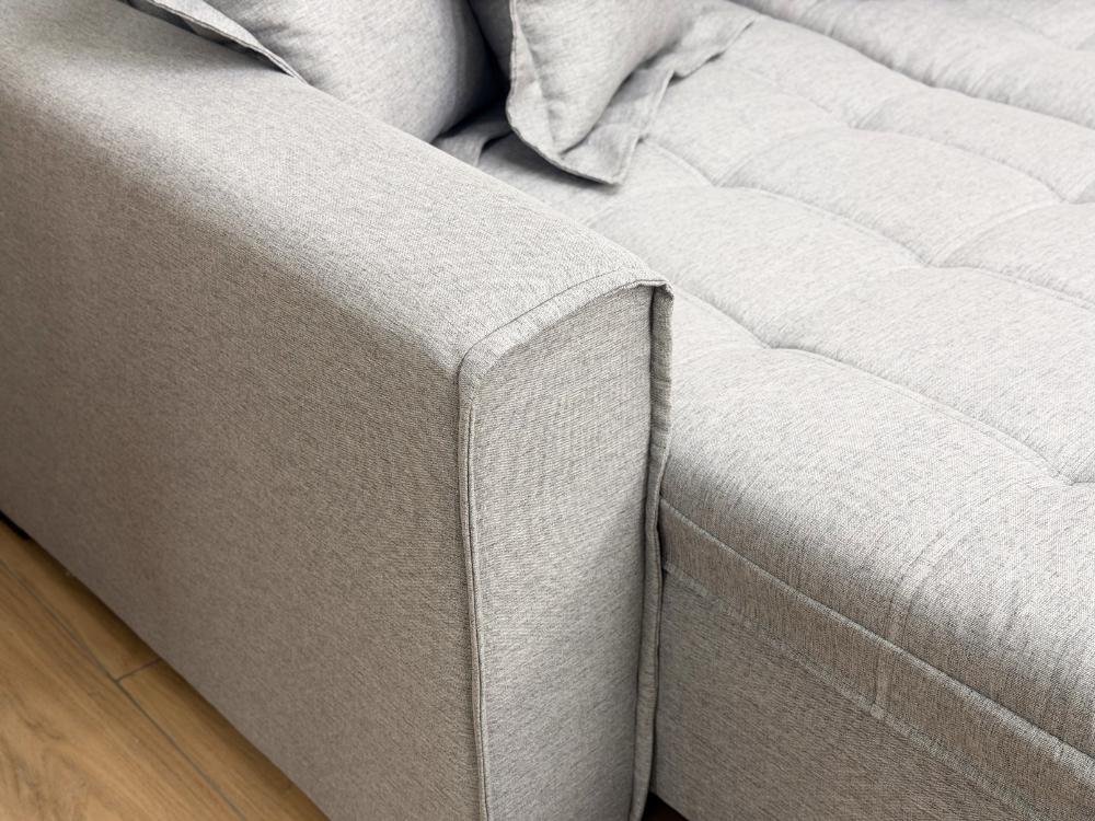 Sofá Cama Retrátil Reclinável Bolt 2.80m Mod.120 - Cinza Linho - Imagem 7