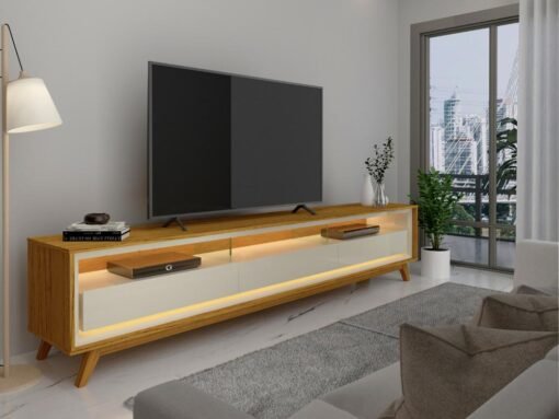 Rack Requinte 75" 2.10m- Naturale/Off White