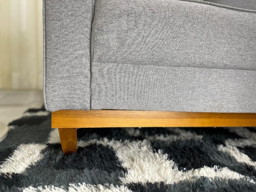 Sofá 2 lugares Slim 1.40m - Cinza Linho - Imagem 2